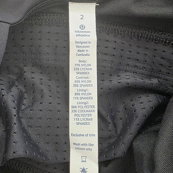 Lululemon Var-City Long Line Bra Black NEW WITH TAGS & BAG Size 2 - Picture 6 of 8